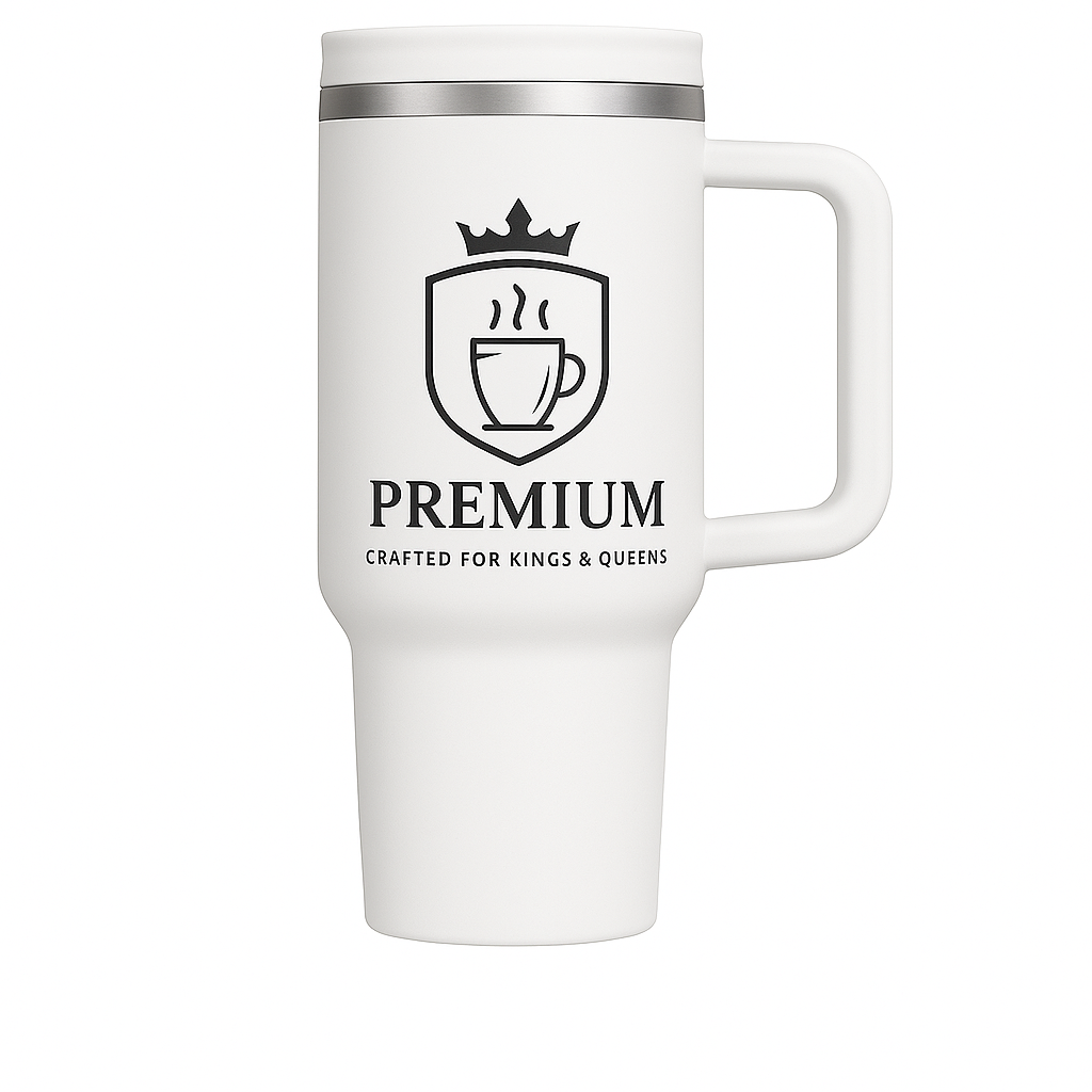 40OZ PREMIUM STAINLESS STEEL TUMBLER WITH STRAWS, WATER BOTTLE WITH HANDLE