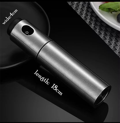 Stainless Steel Olive Oil Sprayer Bottle 100ml – Refillable Cooking Spray Mister for BBQ & Kitchen Use