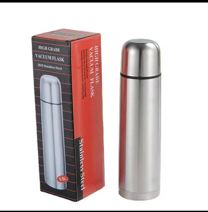 350ml Stainless Steel Vacuum Thermos Bottle – Double Wall Insulated Travel Flask for Hot & Cold Drinks