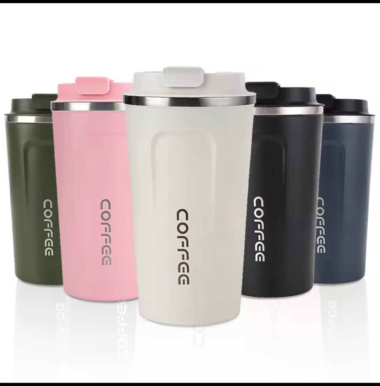 Custom Stainless Steel Vacuum Insulated Tumbler – Double Wall Thermal Travel Mug with Lid (380ml / 510ml)